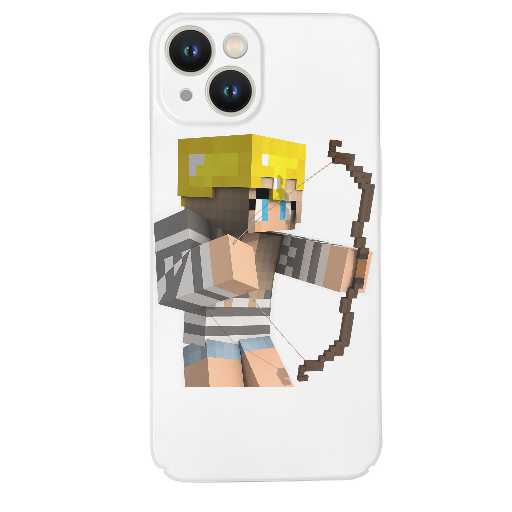 （画像用） マインクラフト ブロックの世界 Minecraft MC Block world 【iPhone 14シリーズ対応】ハードケース